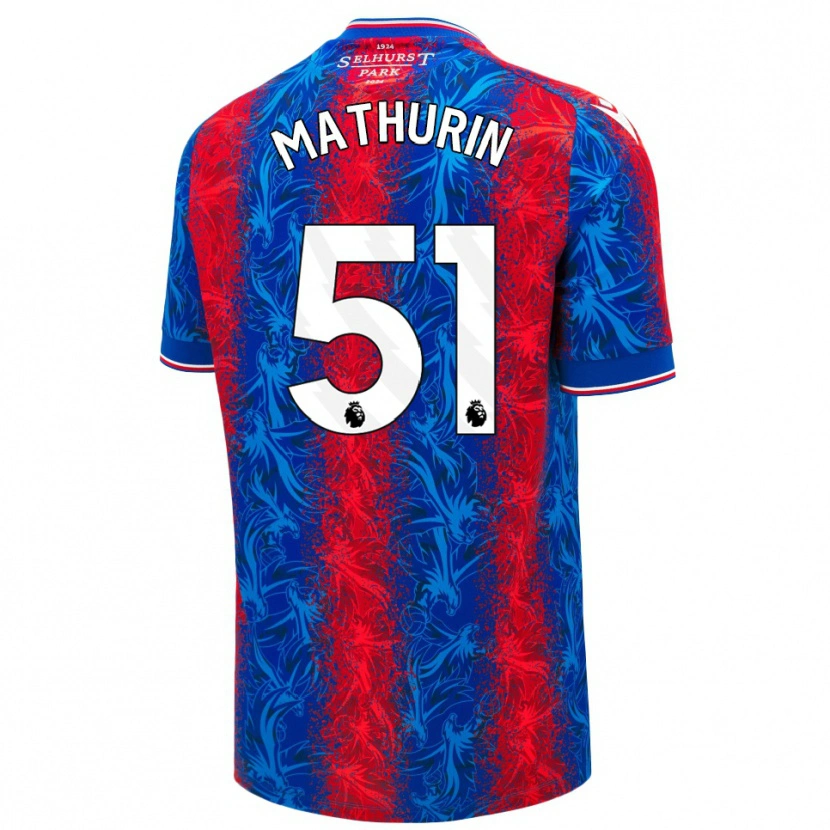 Danxen Kid Roshaun Mathurin #51 Red Blue Stripes Home Jersey 2024/25 T-Shirt