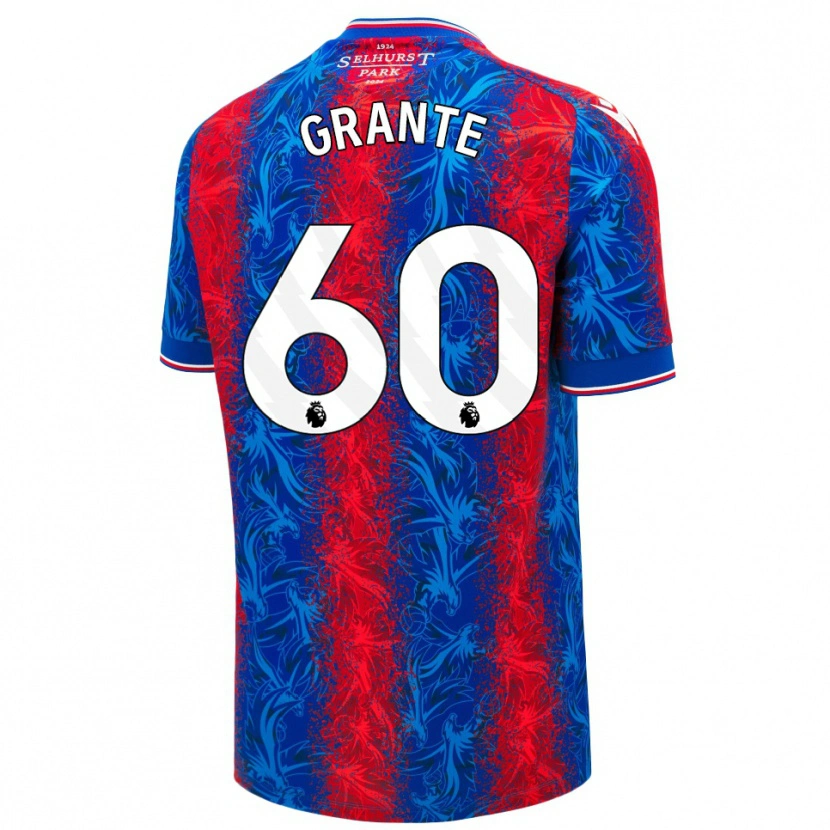 Danxen Kid Jake Grante #60 Red Blue Stripes Home Jersey 2024/25 T-Shirt