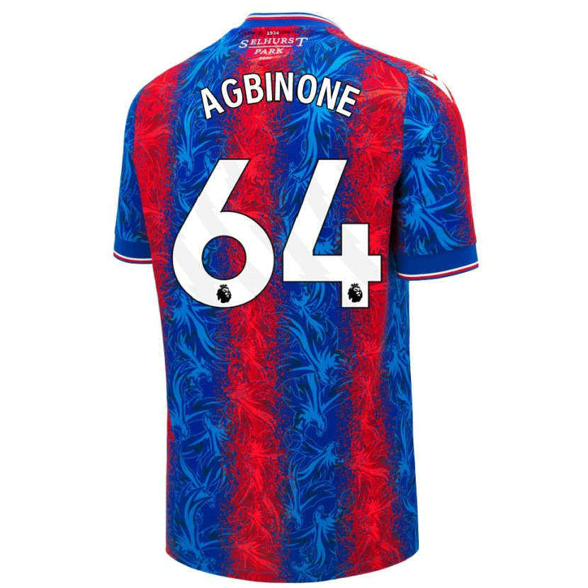 Danxen Kid Asher Agbinone #64 Red Blue Stripes Home Jersey 2024/25 T-Shirt