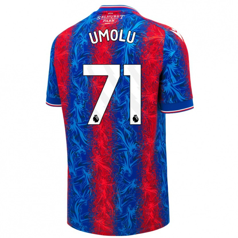 Danxen Kid Jemiah Umolu #71 Red Blue Stripes Home Jersey 2024/25 T-Shirt