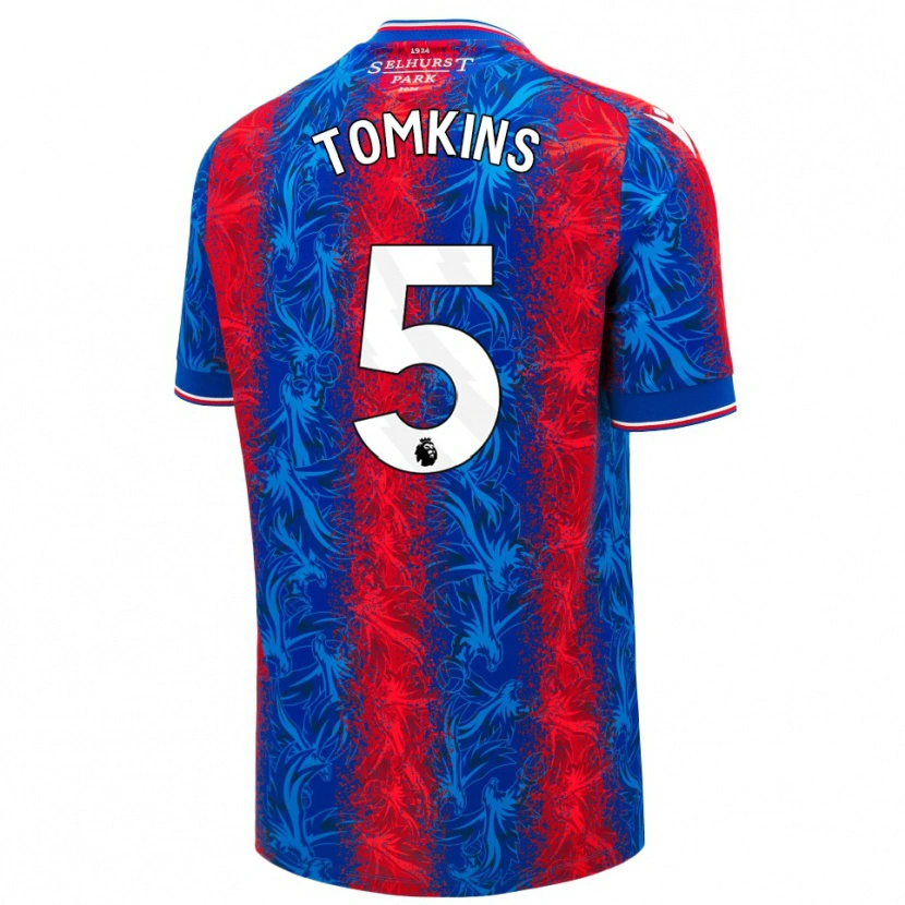 Danxen Kid James Tomkins #5 Red Blue Stripes Home Jersey 2024/25 T-Shirt