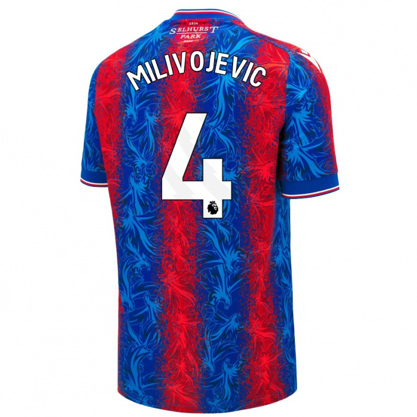 Danxen Kid Luka Milivojevic #4 Red Blue Stripes Home Jersey 2024/25 T-Shirt