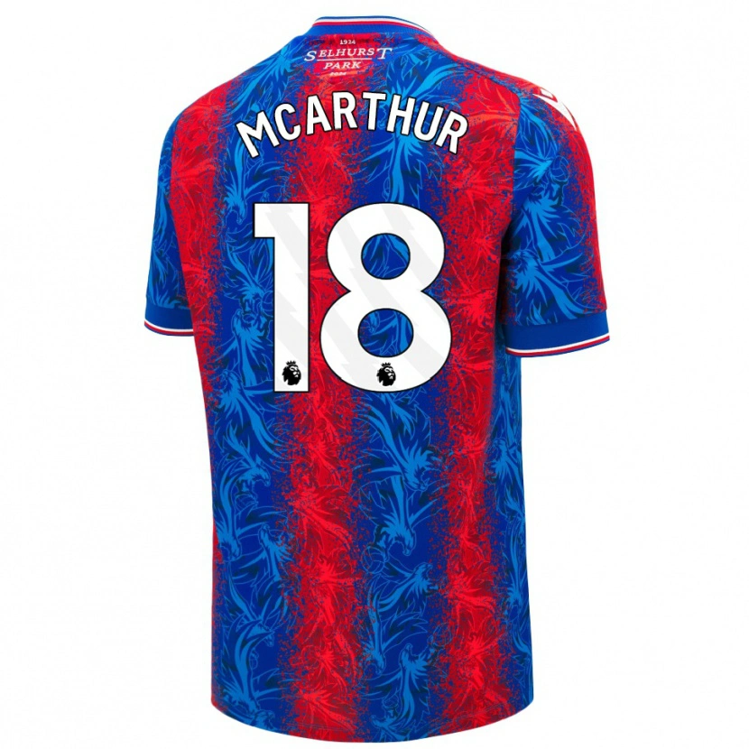 Danxen Kid James Mcarthur #18 Red Blue Stripes Home Jersey 2024/25 T-Shirt