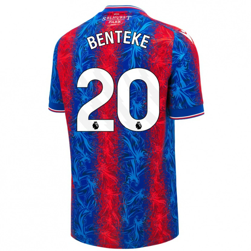 Danxen Kid Christian Benteke #20 Red Blue Stripes Home Jersey 2024/25 T-Shirt