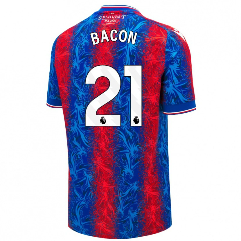 Danxen Kid Skye Bacon #21 Red Blue Stripes Home Jersey 2024/25 T-Shirt