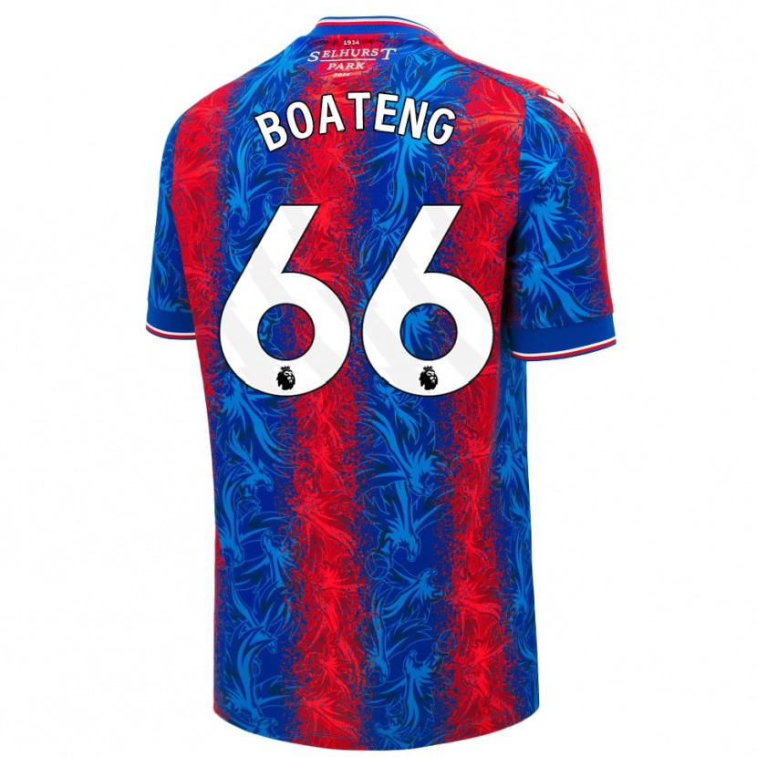 Danxen Kid David Boateng #66 Red Blue Stripes Home Jersey 2024/25 T-Shirt