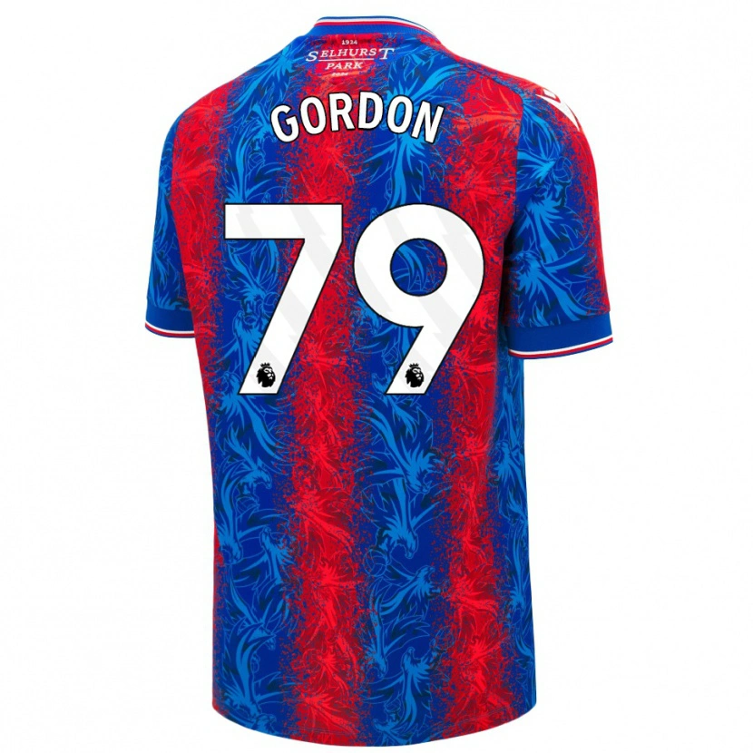 Danxen Kid John-Kymani Gordon #79 Red Blue Stripes Home Jersey 2024/25 T-Shirt