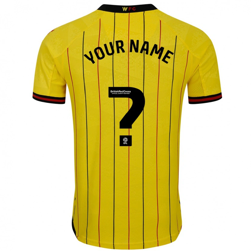 Danxen Kid Your Name #0 Yellow Black Home Jersey 2024/25 T-Shirt