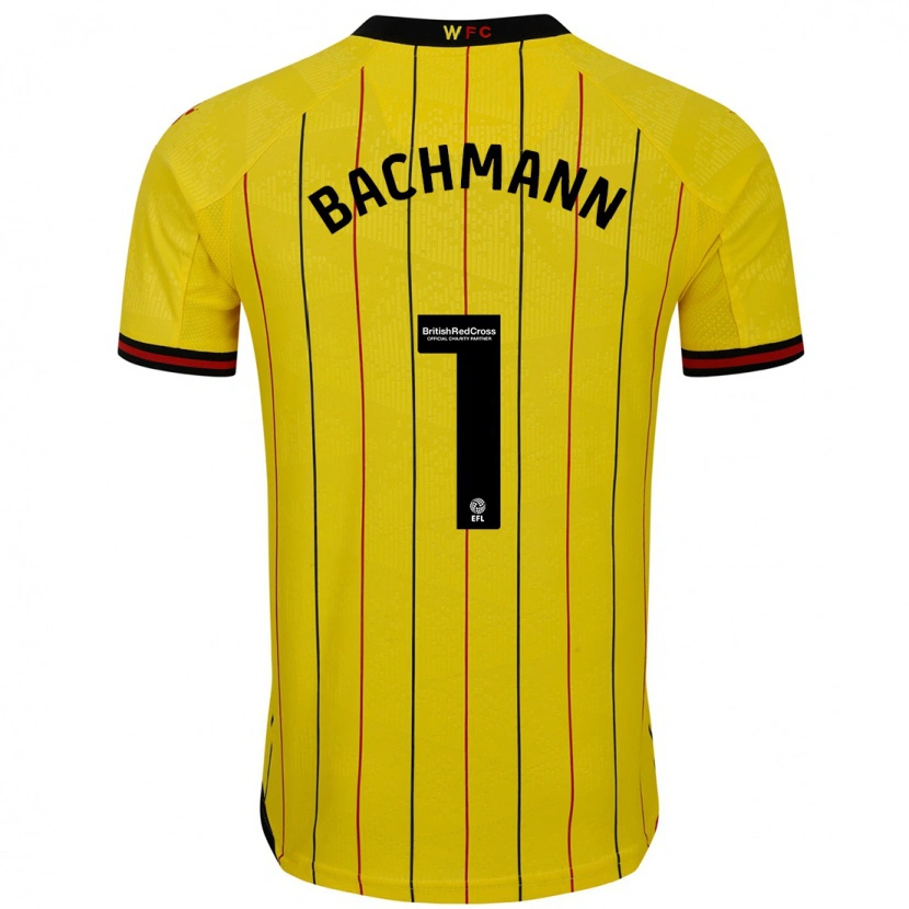 Danxen Kid Daniel Bachmann #1 Yellow Black Home Jersey 2024/25 T-Shirt