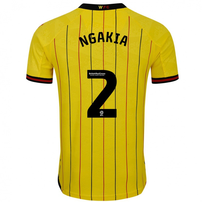 Danxen Kid Jeremy Ngakia #2 Yellow Black Home Jersey 2024/25 T-Shirt