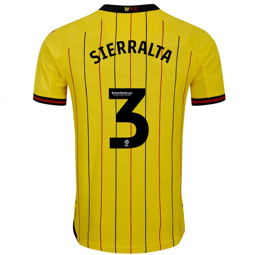 Danxen Kid Francisco Sierralta #3 Yellow Black Home Jersey 2024/25 T-Shirt