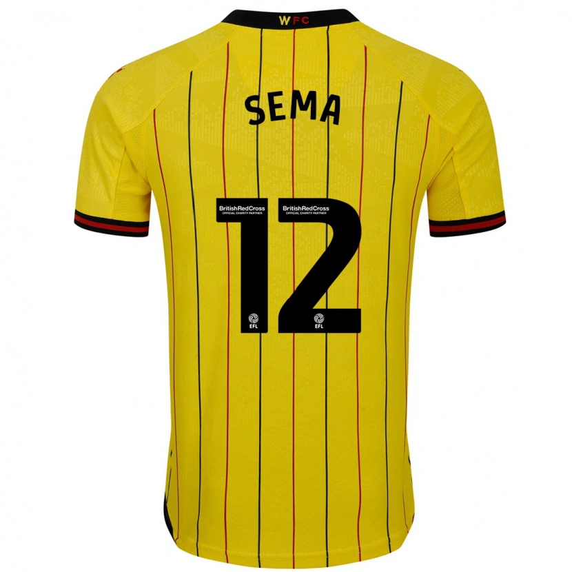 Danxen Kid Ken Sema #12 Yellow Black Home Jersey 2024/25 T-Shirt