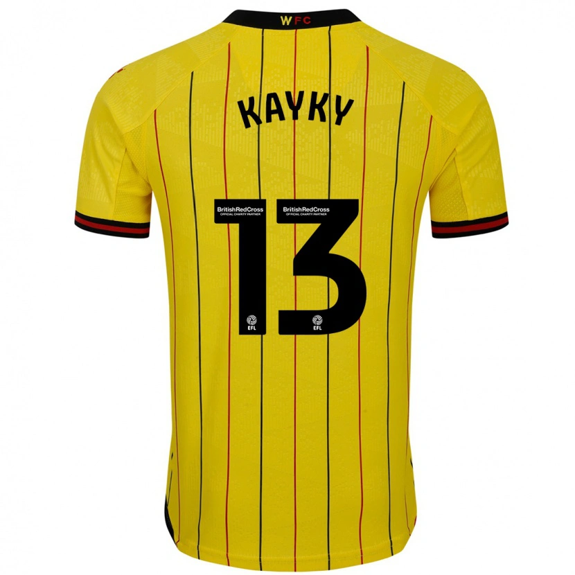 Danxen Kid Kayky Almeida #13 Yellow Black Home Jersey 2024/25 T-Shirt