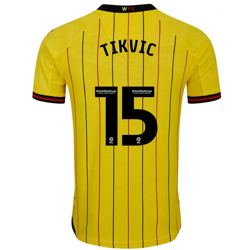 Danxen Kid Antonio Tikvic #15 Yellow Black Home Jersey 2024/25 T-Shirt