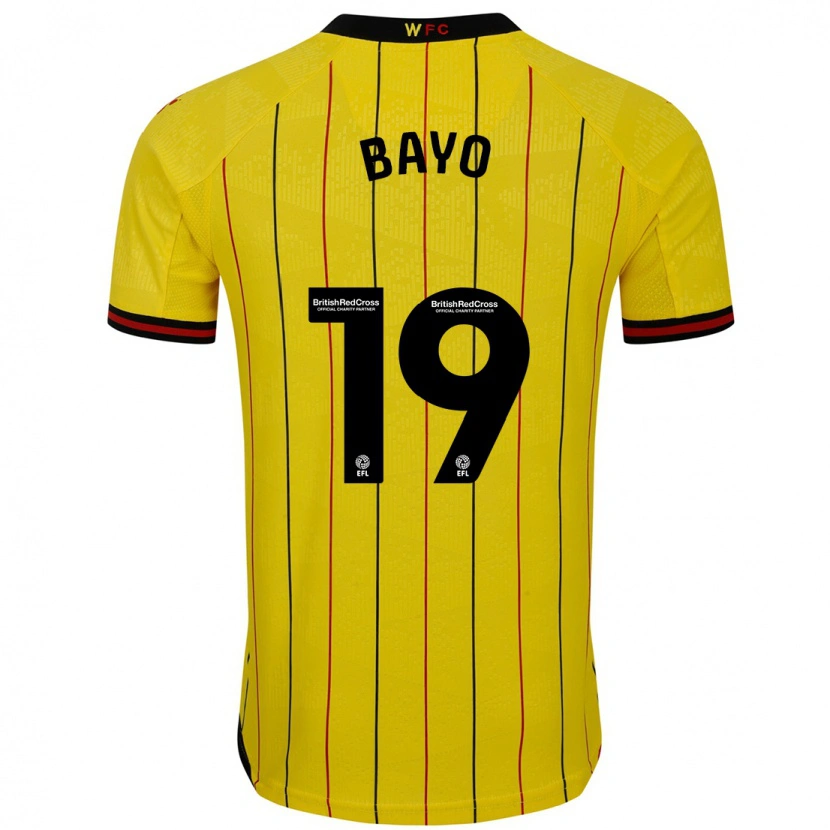 Danxen Kid Vakoun Bayo #19 Yellow Black Home Jersey 2024/25 T-Shirt