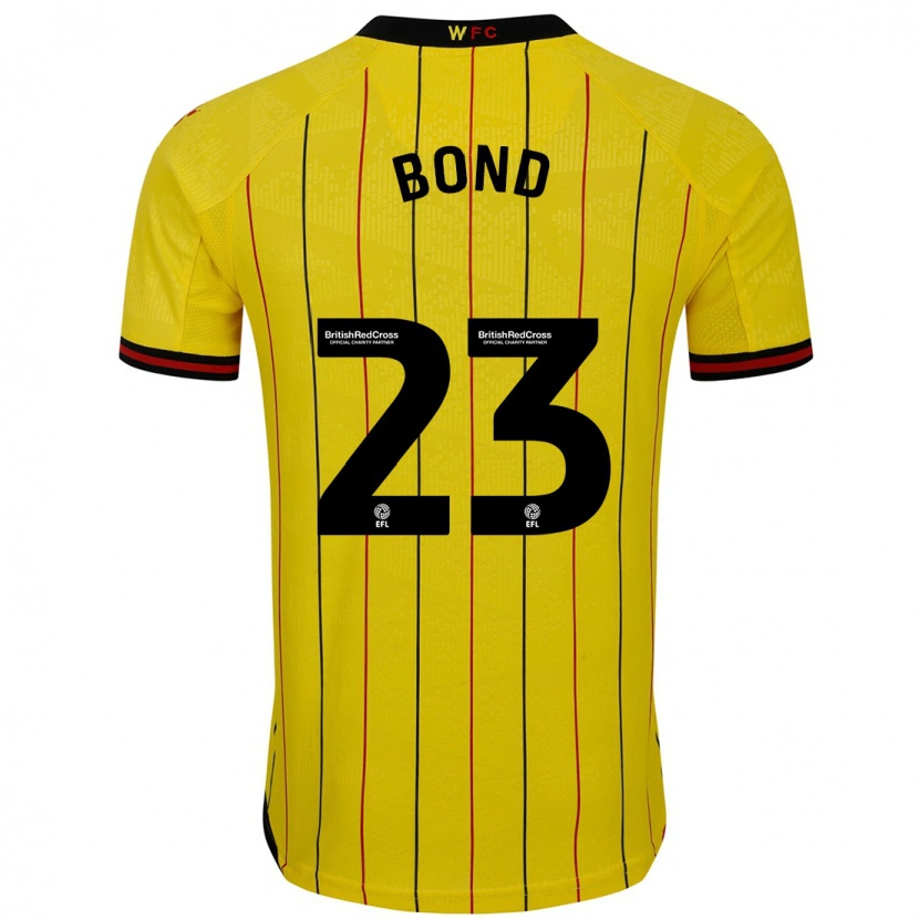 Danxen Kid Jonathan Bond #23 Yellow Black Home Jersey 2024/25 T-Shirt