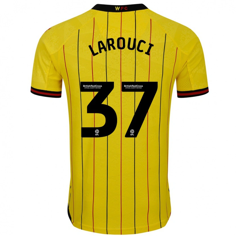 Danxen Kid Yasser Larouci #37 Yellow Black Home Jersey 2024/25 T-Shirt