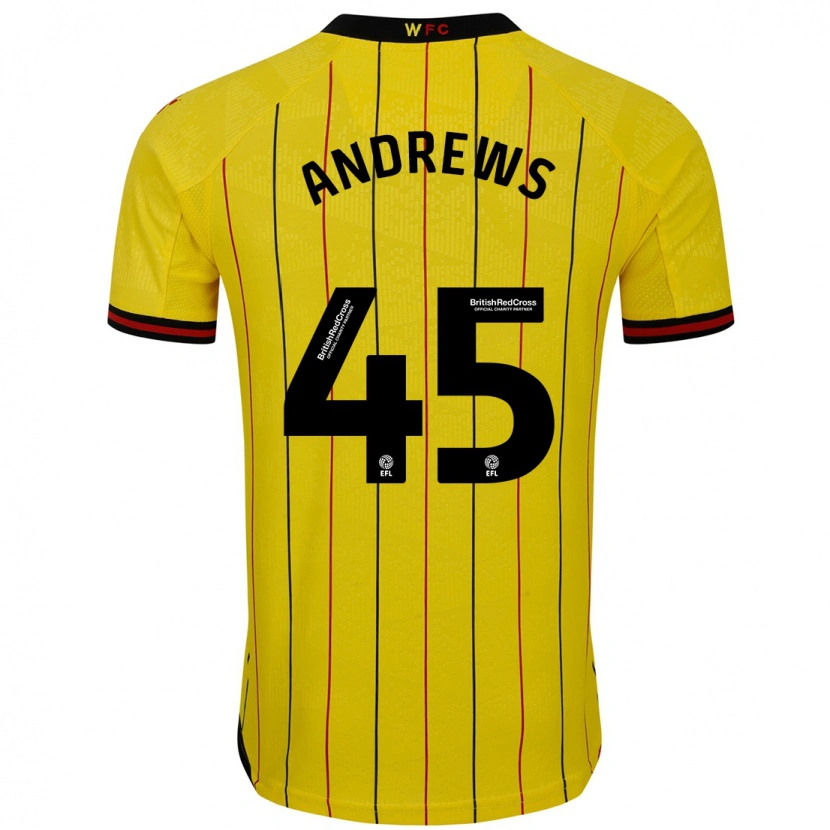 Danxen Kid Ryan Andrews #45 Yellow Black Home Jersey 2024/25 T-Shirt