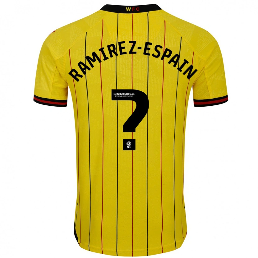 Danxen Kid Leo Ramirez-Espain #0 Yellow Black Home Jersey 2024/25 T-Shirt