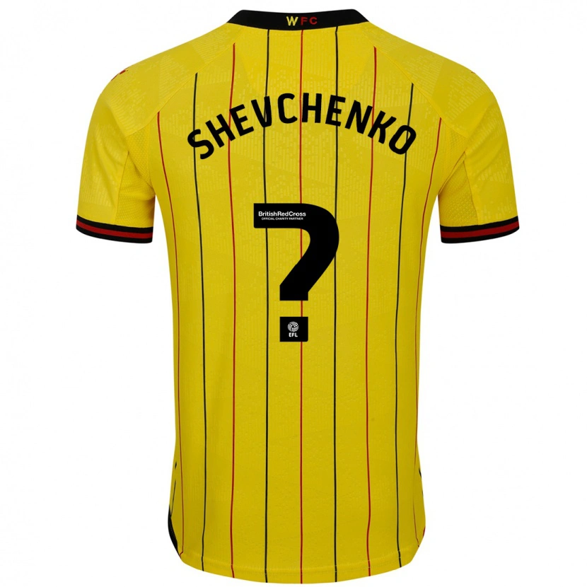 Danxen Kid Kristian Shevchenko #0 Yellow Black Home Jersey 2024/25 T-Shirt