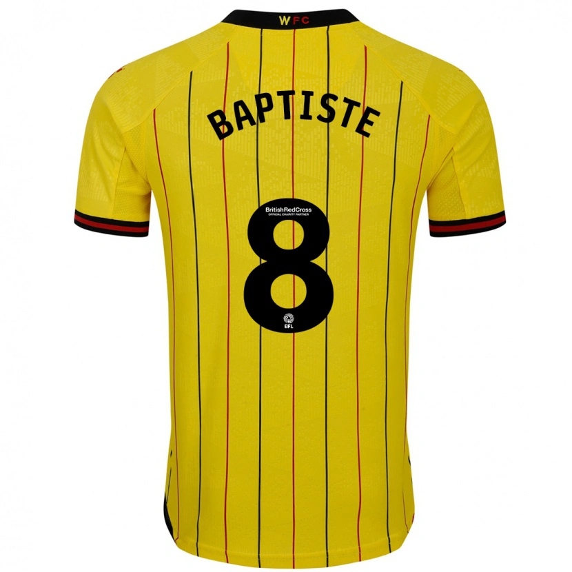 Danxen Kid Bianca Baptiste #8 Yellow Black Home Jersey 2024/25 T-Shirt