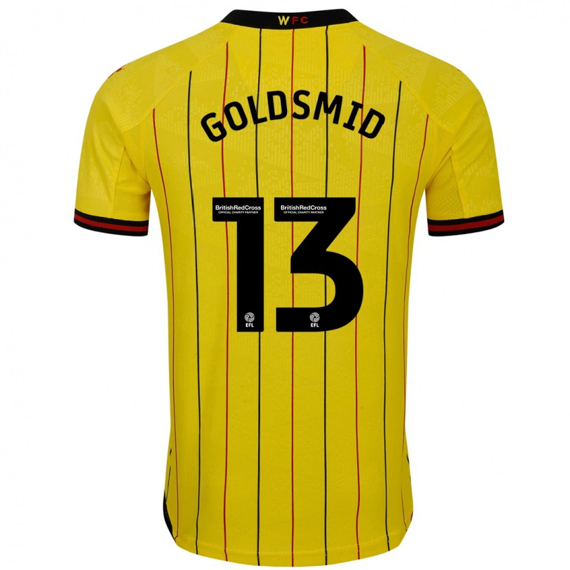 Danxen Kid Jacqui Goldsmid #13 Yellow Black Home Jersey 2024/25 T-Shirt