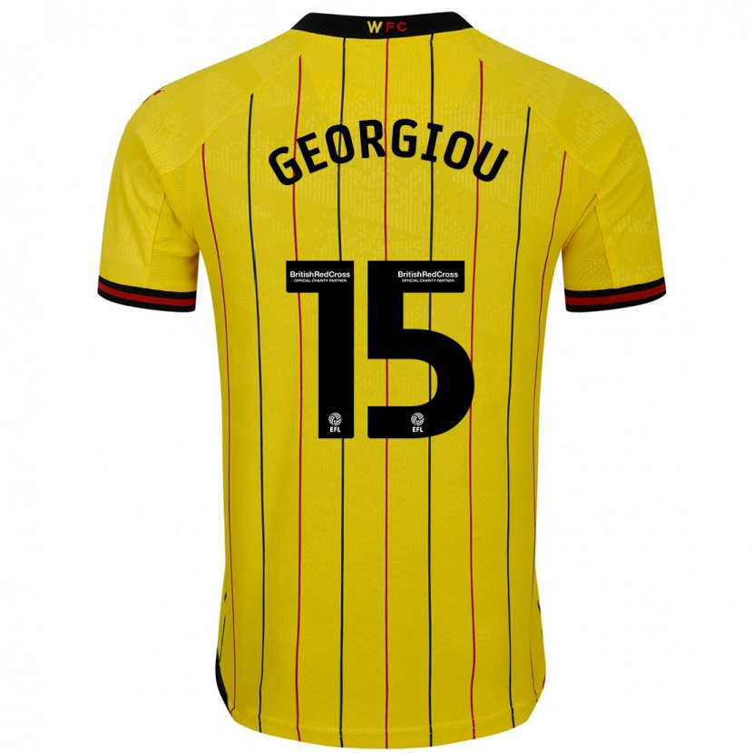 Danxen Kid Andria Georgiou #15 Yellow Black Home Jersey 2024/25 T-Shirt