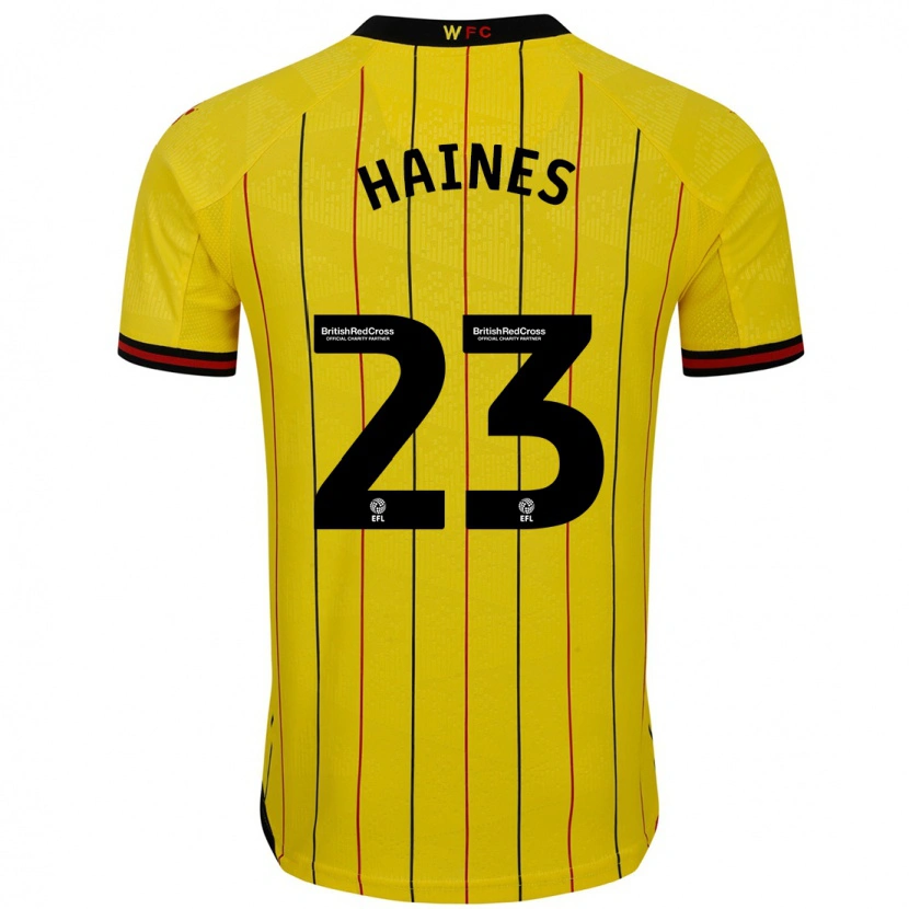 Danxen Kid Coral-Jade Haines #23 Yellow Black Home Jersey 2024/25 T-Shirt