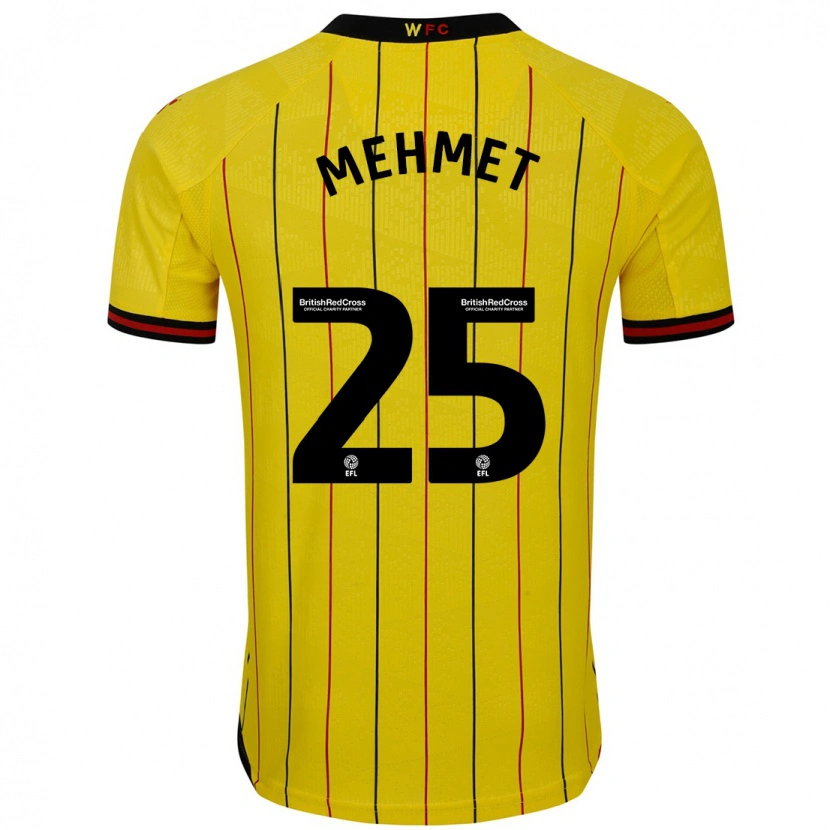 Danxen Kid Melis Mehmet #25 Yellow Black Home Jersey 2024/25 T-Shirt