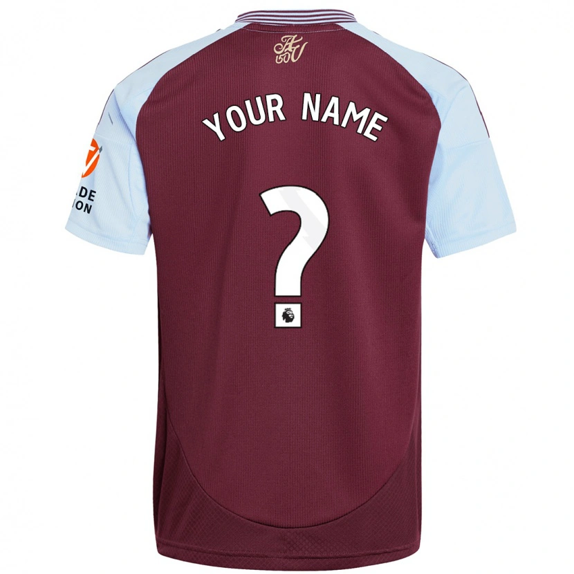 Danxen Kid Your Name #0 Burgundy Sky Blue Home Jersey 2024/25 T-Shirt