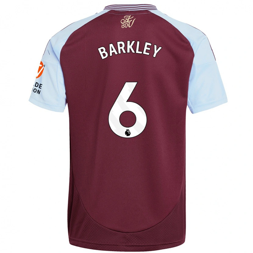 Danxen Kid Ross Barkley #6 Burgundy Sky Blue Home Jersey 2024/25 T-Shirt