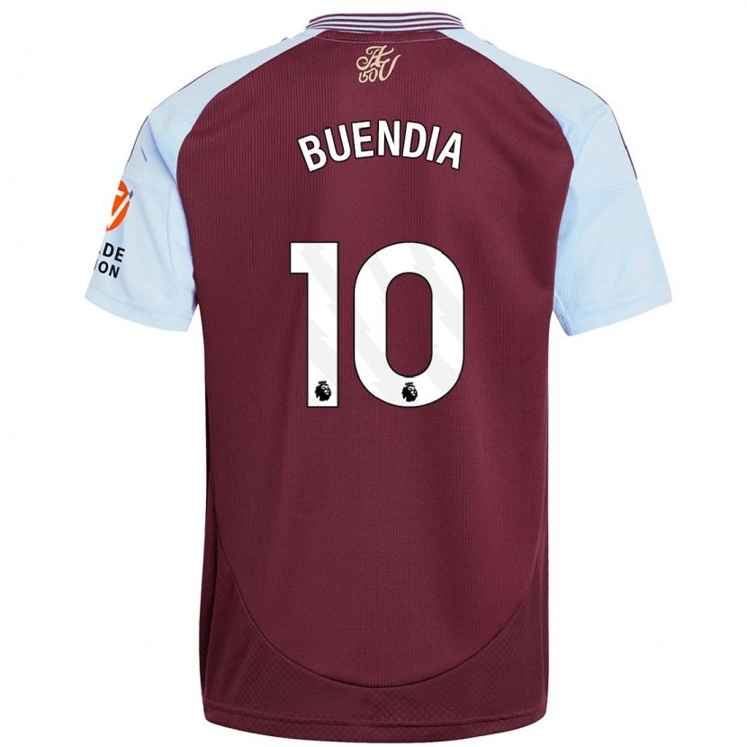 Danxen Kid Emiliano Buendía #10 Burgundy Sky Blue Home Jersey 2024/25 T-Shirt