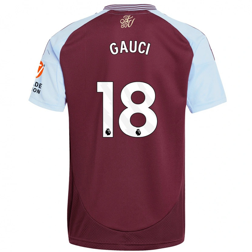 Danxen Kid Joe Gauci #18 Burgundy Sky Blue Home Jersey 2024/25 T-Shirt