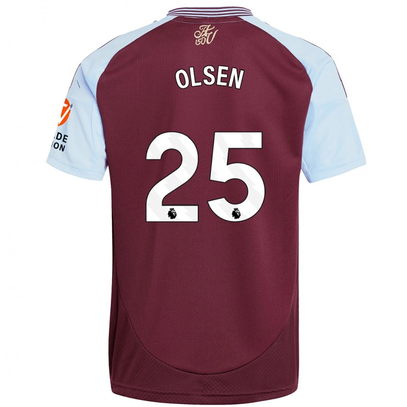 Danxen Kid Robin Olsen #25 Burgundy Sky Blue Home Jersey 2024/25 T-Shirt