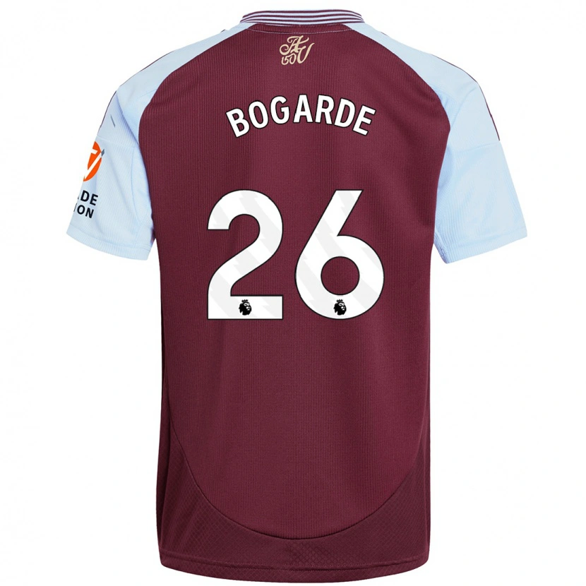 Danxen Kid Lamare Bogarde #26 Burgundy Sky Blue Home Jersey 2024/25 T-Shirt