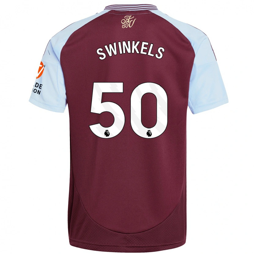 Danxen Kid Sil Swinkels #50 Burgundy Sky Blue Home Jersey 2024/25 T-Shirt