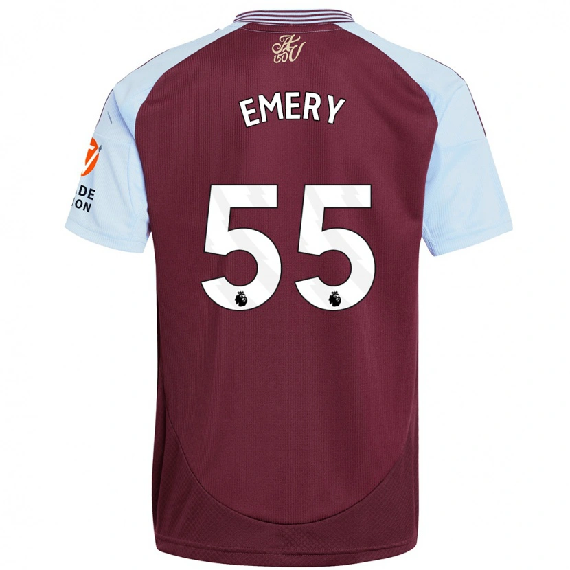 Danxen Kid Lander Emery #55 Burgundy Sky Blue Home Jersey 2024/25 T-Shirt