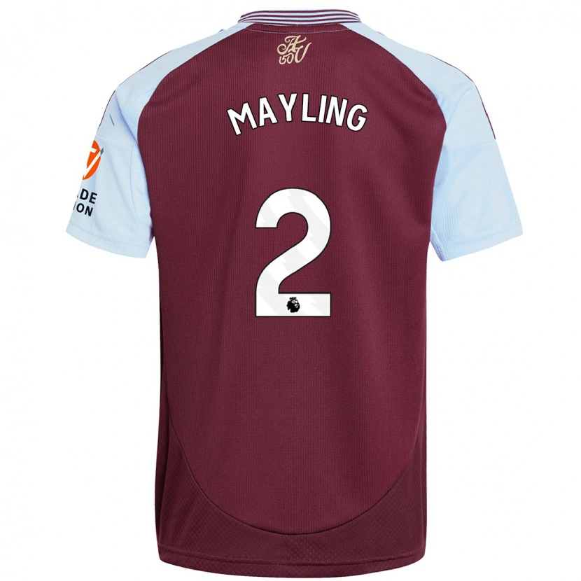 Danxen Kid Sarah Mayling #2 Burgundy Sky Blue Home Jersey 2024/25 T-Shirt