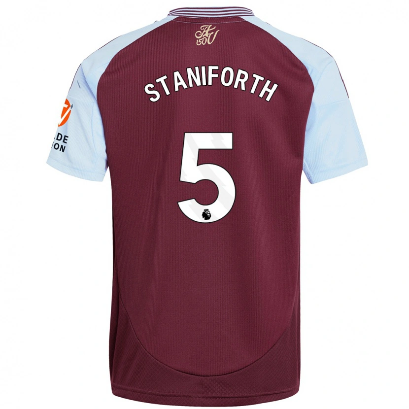 Danxen Kid Lucy Staniforth #5 Burgundy Sky Blue Home Jersey 2024/25 T-Shirt