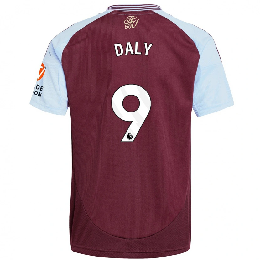 Danxen Kid Rachel Daly #9 Burgundy Sky Blue Home Jersey 2024/25 T-Shirt