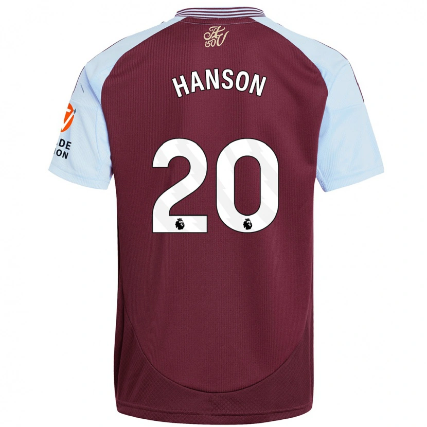 Danxen Kid Kirsty Hanson #20 Burgundy Sky Blue Home Jersey 2024/25 T-Shirt