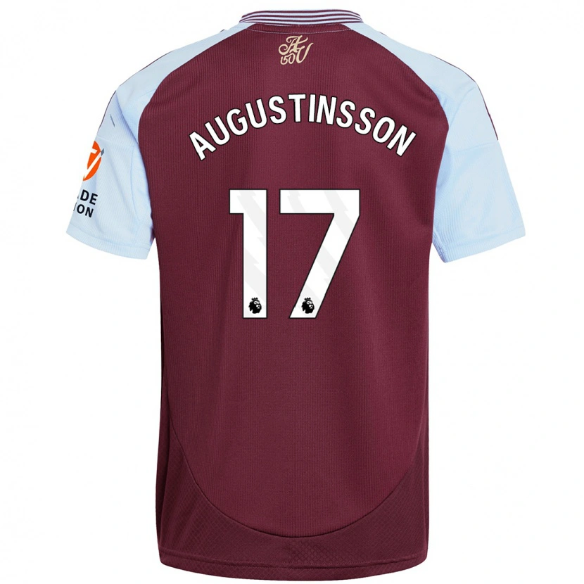 Danxen Kid Ludwig Augustinsson #17 Burgundy Sky Blue Home Jersey 2024/25 T-Shirt