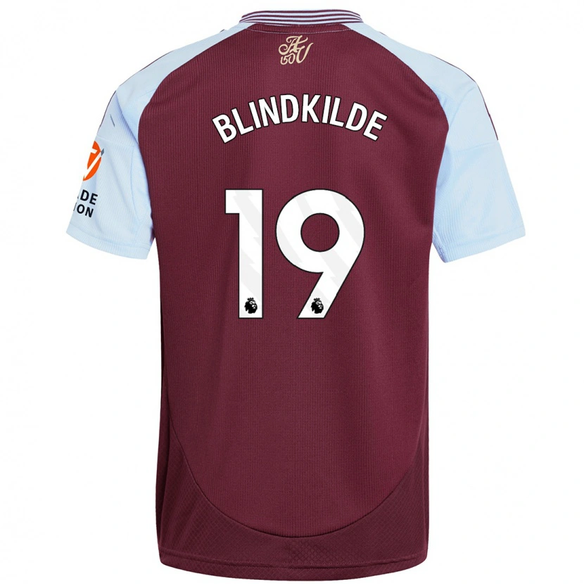 Danxen Kid Laura Blindkilde #19 Burgundy Sky Blue Home Jersey 2024/25 T-Shirt