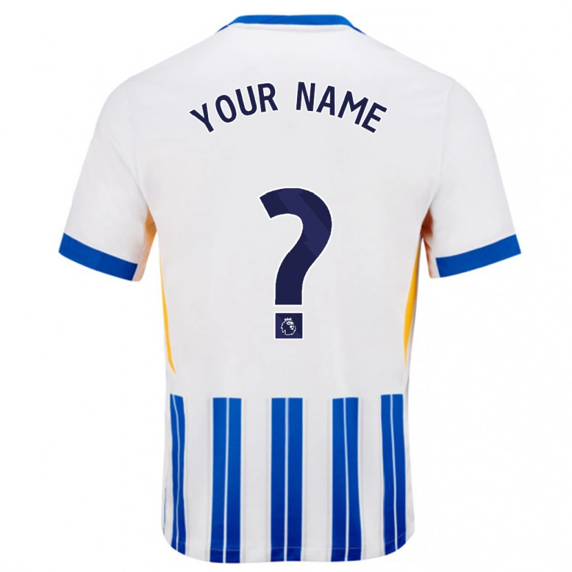 Danxen Kid Your Name #0 White Blue Pinstripes Home Jersey 2024/25 T-Shirt