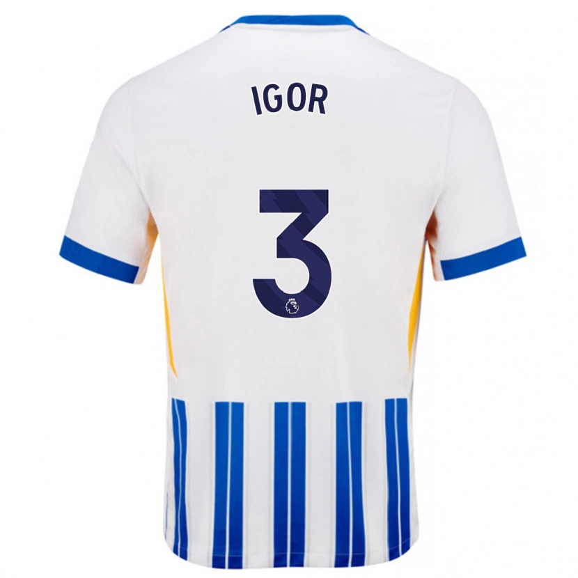 Danxen Kid Igor #3 White Blue Pinstripes Home Jersey 2024/25 T-Shirt