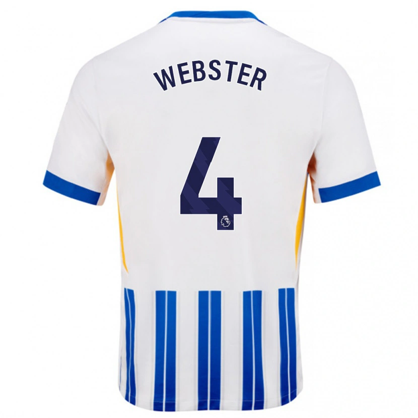 Danxen Kid Adam Webster #4 White Blue Pinstripes Home Jersey 2024/25 T-Shirt