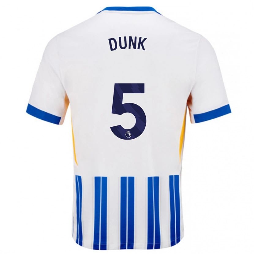 Danxen Kid Lewis Dunk #5 White Blue Pinstripes Home Jersey 2024/25 T-Shirt