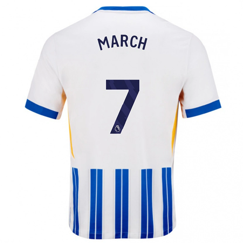 Danxen Kid Solly March #7 White Blue Pinstripes Home Jersey 2024/25 T-Shirt