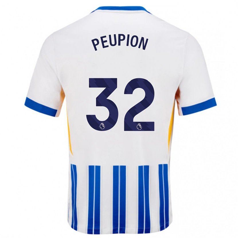 Danxen Kid Cameron Peupion #32 White Blue Pinstripes Home Jersey 2024/25 T-Shirt