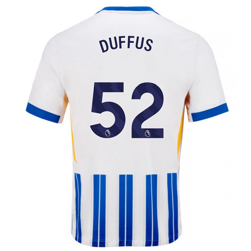 Danxen Kid Josh Duffus #52 White Blue Pinstripes Home Jersey 2024/25 T-Shirt